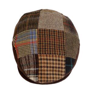 Pre-Owned Brooks Brothers Wool Patchwork Newsboy Flat Cap